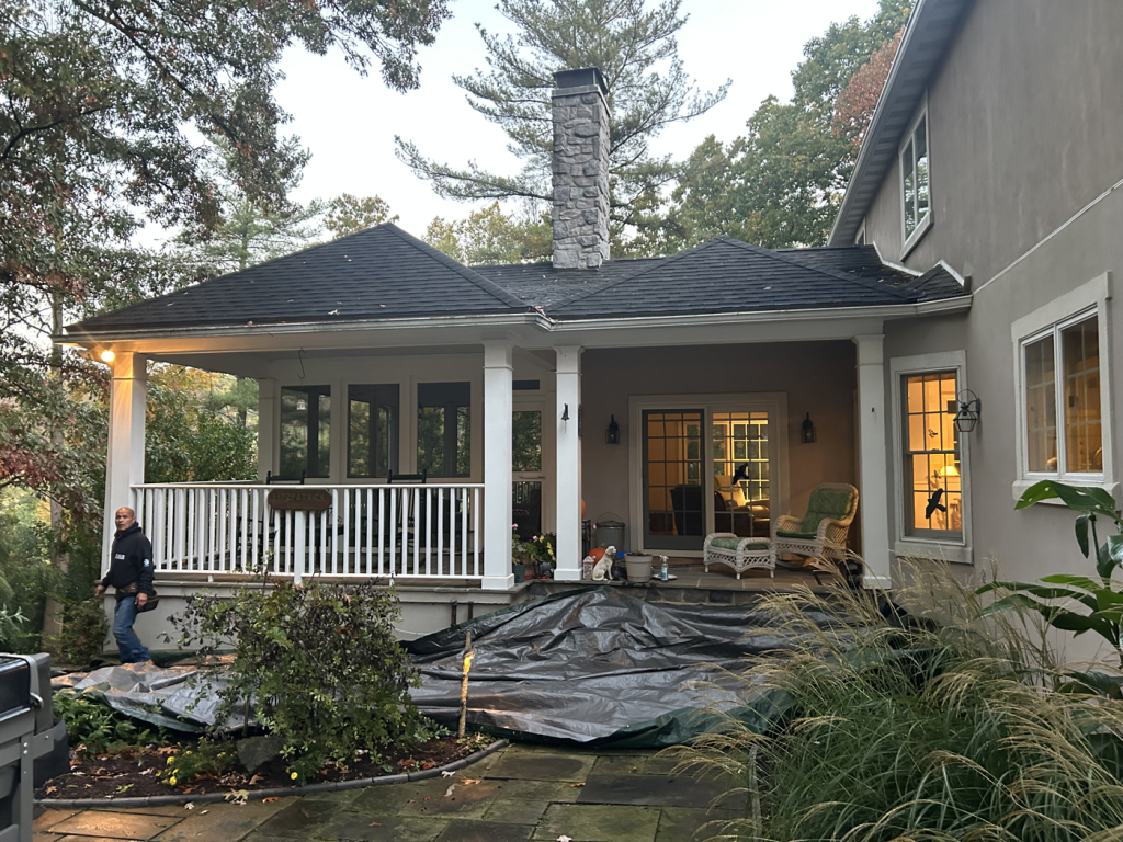 Residential home with covered porch